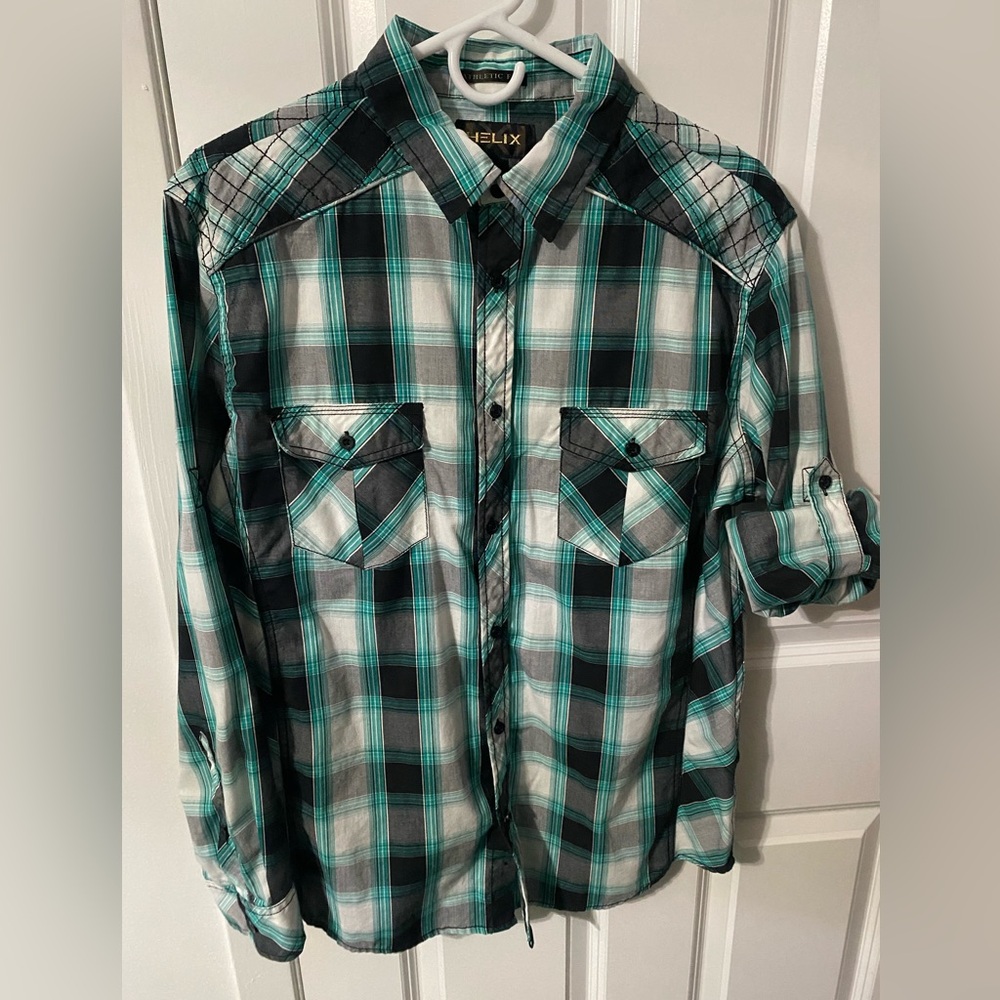 Men’s L Helix Button-Down Shirt
